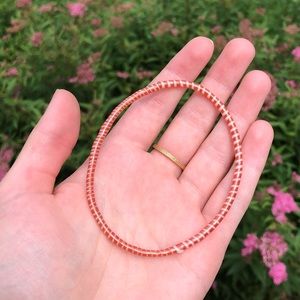 Orange striped recycled bracelet